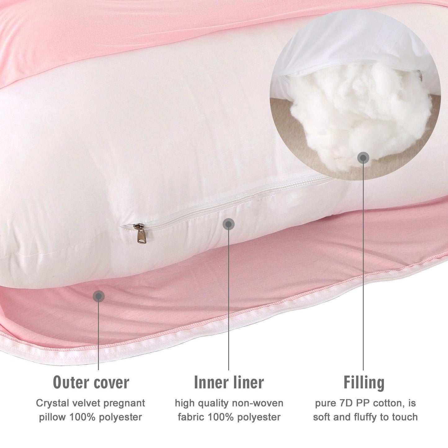 Superior Quality Pregnancy Pillow - Large Size Sleeping - Support Pillow For Pregnant Women - Nice J Shape Maternity Pillows (8Z2)(9Z2)(1Z3)(1U7) - Deals DejaVu