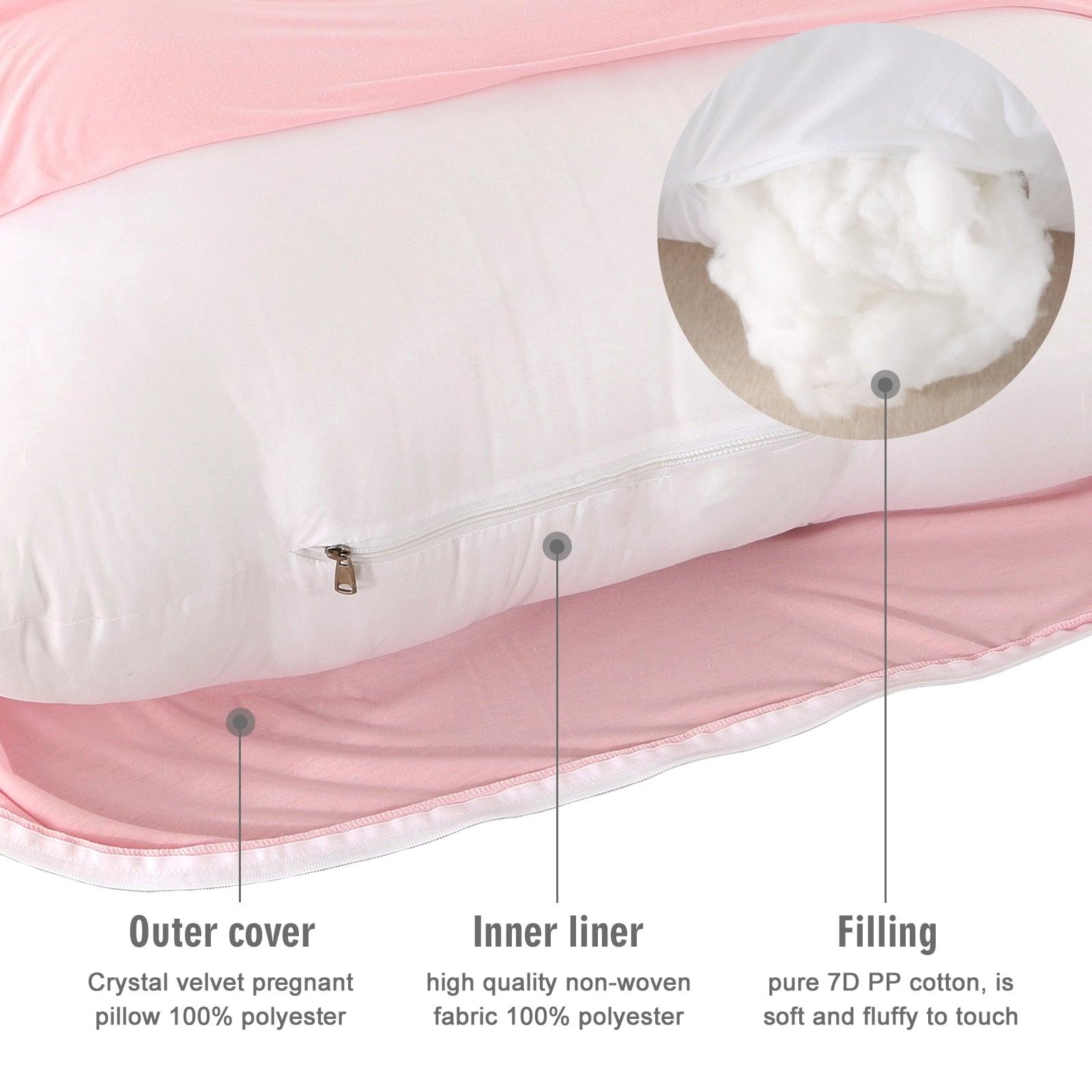 Superior Quality Pregnancy Pillow - Large Size Sleeping - Support Pillow For Pregnant Women - Nice J Shape Maternity Pillows (8Z2)(9Z2)(1Z3)(1U7) - Deals DejaVu
