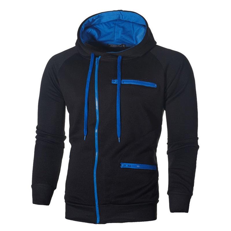Fashion Brand Men's Hoodies - Spring Autumn Male Casual Hoodies Sweatshirts -Men's Zipper Solid Color Hoodies (TM5)(CC1)(1U100)