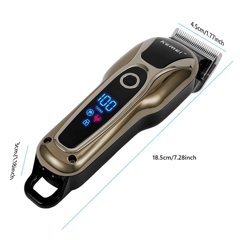 Professional Barber Hair Clipper - Rechargeable Electric T-Outliner Finish Cutting Machine - Beard Trimmer Shaver Cordless Corded (BD6)(1U45)(F45)