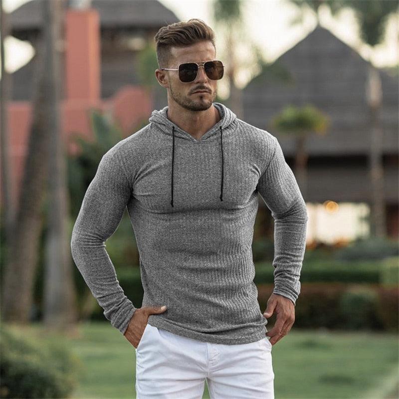 New Fashion Winter Hooded Sweater - Men Warm Turtleneck - Mens Sweaters - Slim Fit Pullover Men Classic Sweaters (TM5)(CC1)(1U100)(TM7)(1U101)(1U100)