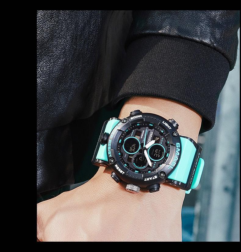 Sport Watch Men Waterproof LED Digital Watches - Stopwatch 8038 - Men Watches Quartz (MA9)(RW)(1U84)