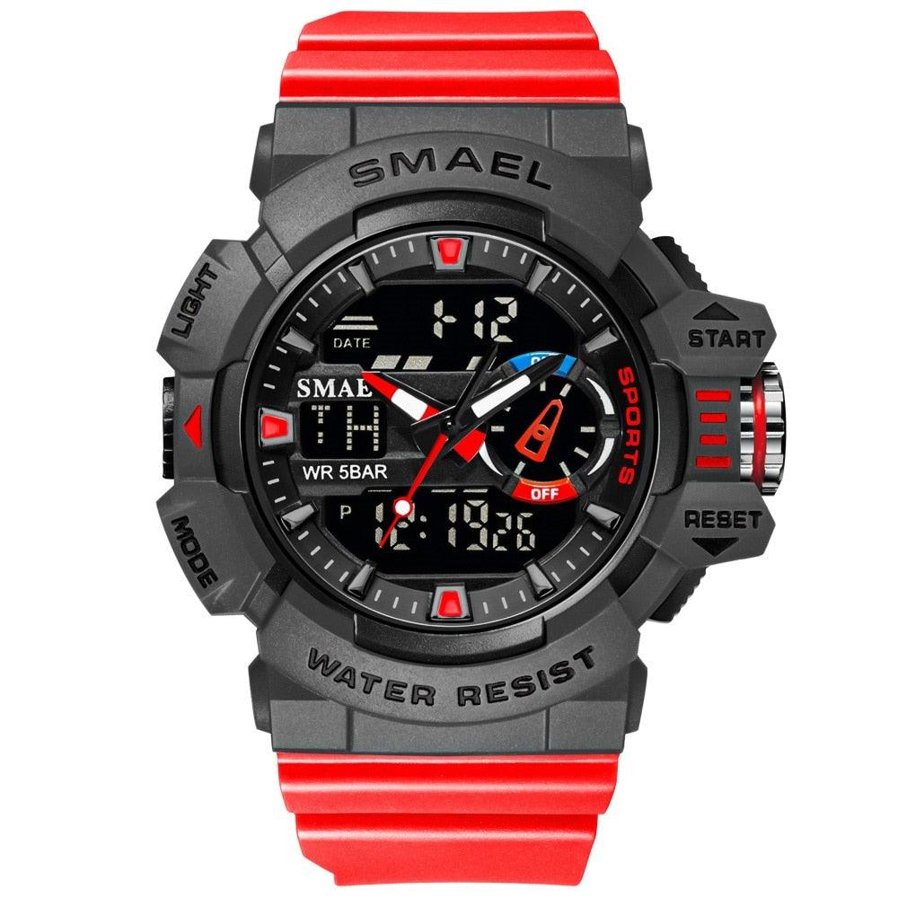 Military Watch For Men 50M Waterproof Clocks Luminous - Hands Digital Wristwatches Black Gold (MA9)(RW)(1U84)