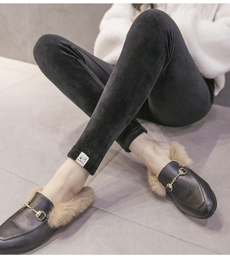 New Velvet Maternity Leggings Pants For Pregnant Women - Warm Winter Maternity Clothes -Thickening Pregnancy Trousers Clothing (2Z7)(7Z2)(1U4)