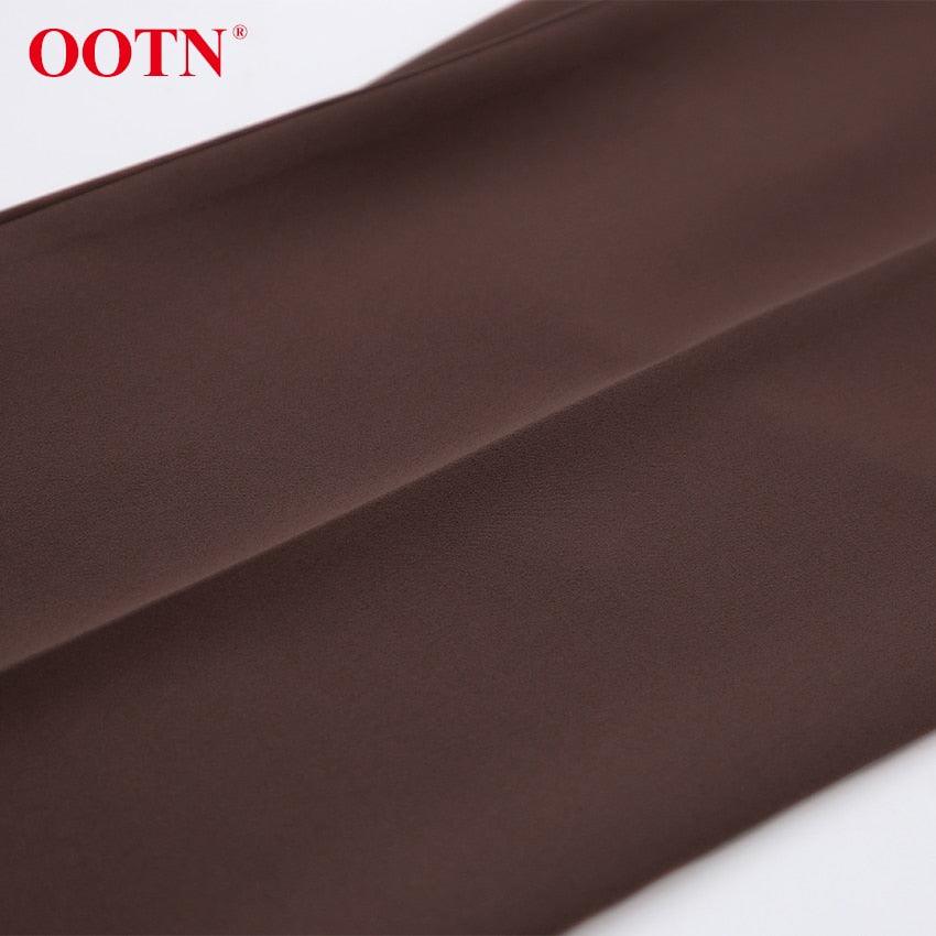 Gorgeous Autumn Office Wide Leg Pants Women Sashes Elastic Waist Pants - Elegant Ladies Brown Trousers Plus Length Palazzo Cozy (D25)(BP)(1U25) - Deals DejaVu