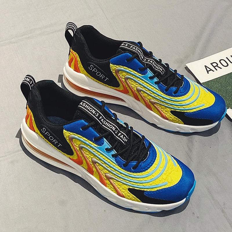 Cool New Men Chunky Sneakers Lace-up Flat Casual Shoes with Platform - Stylish Mixed Color Breathable Adult Male Tenis Footwear (MSC3)(MSC7)(MSA1)(MCM)(MSA2)(1U12) - Deals DejaVu