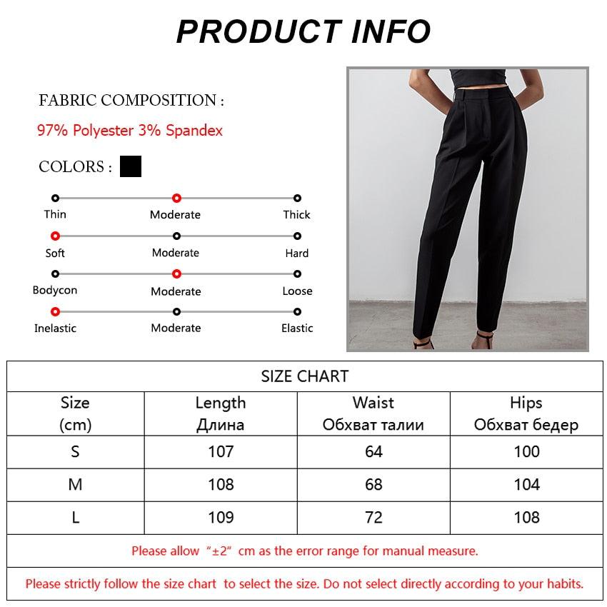 Business Work High Waist Pencil Pants - Women Autumn Elegant Ankle-Length Pants - Office Lady Pleated Quality Wild Pants (BP)(1U25) - Deals DejaVu