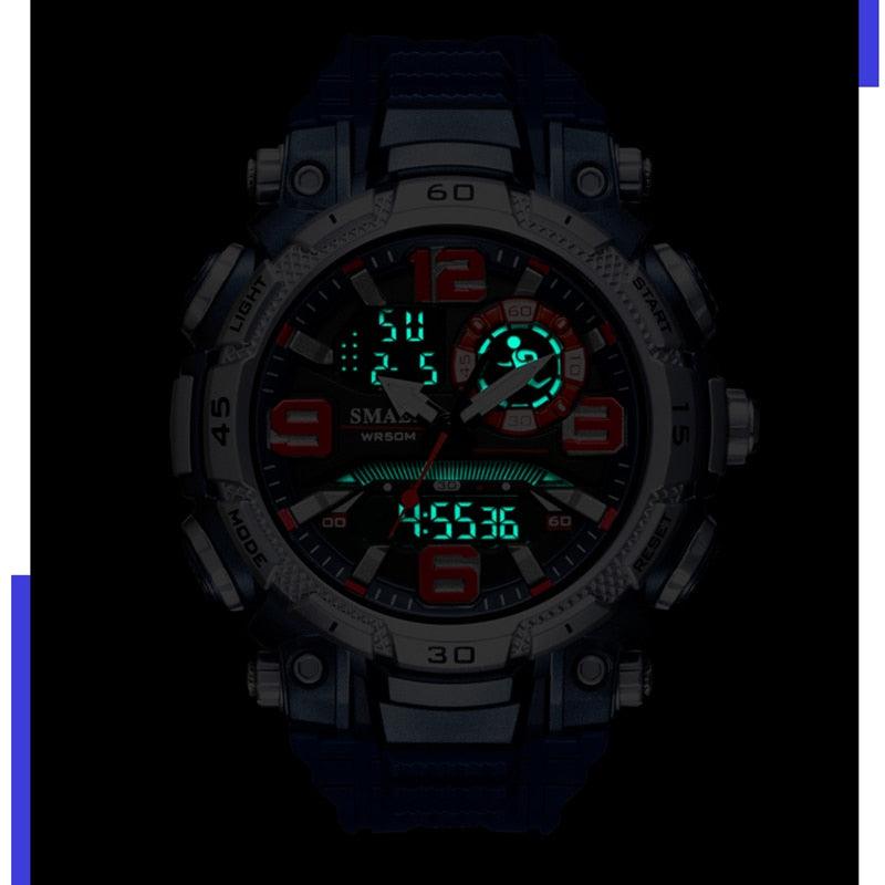 Quartz Watch For Men - Waterproof Stopwatch LED - Male Clock - Sport Watches Men relogio masculino Digital (MA9)(RW)(1U84)