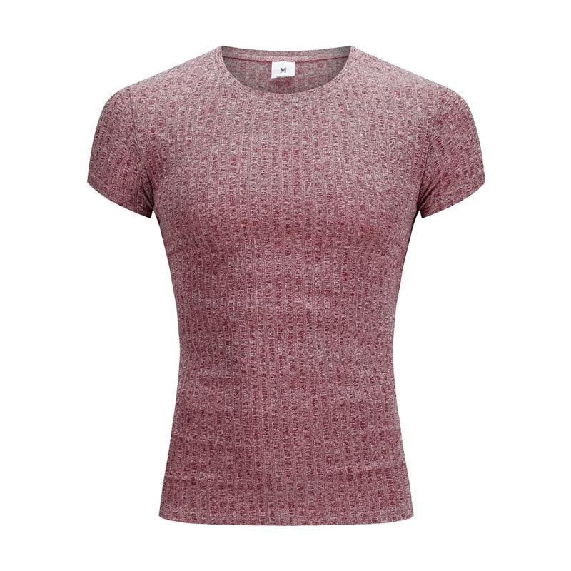 Great Men V Neck Short Sleeve T Shirt - Fitness Slim Fit Sports Strips T-shirt - Male Solid Fashion Tees Tops Summer (TM8)(1U8)(TM7)(1U101)(1U100)