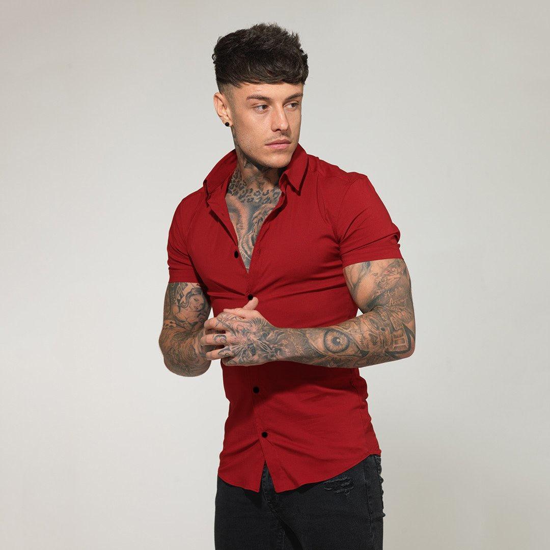 Great Summer Fashion Slim Fit Button Short Sleeve Shirts - Men Casual Sportswear Dress Shirt (TM1)(T2G)(1U8)(TM8)
