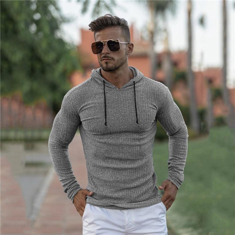 New Fashion Winter Hooded Sweater - Men Warm Turtleneck - Mens Sweaters - Slim Fit Pullover Men Classic Sweaters (TM5)(CC1)(1U100)(TM7)(1U101)(1U100)