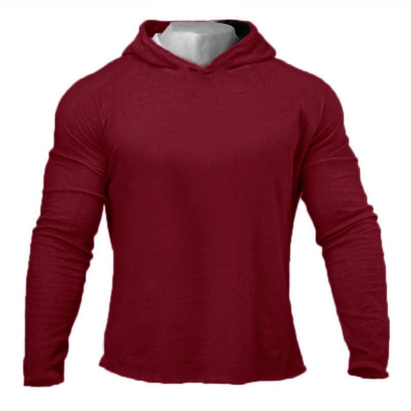 Brand Autumn Fitness Clothing -Mens Hooded T Shirt Streetwear -Bodybuilding Long Sleeve Tshirt (TM5)(CC1)(1U100)(TM7)(1U101)(1U100)