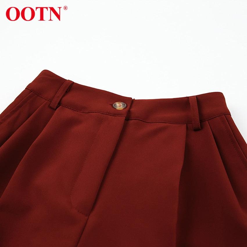 Great Brown Pencil Pants Female Autumn Winter Elegant Ladies Plain Casual Black Pants - Office Work Straight Women Trousers (D25)(BP)(1U25) - Deals DejaVu