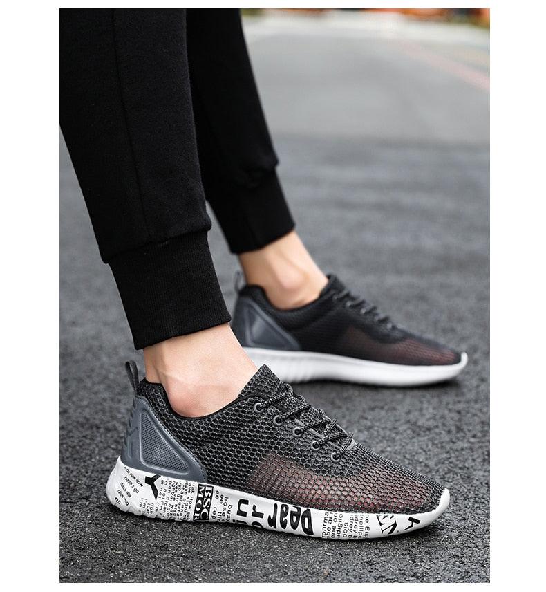 New Great Fashion Graffiti Men Shoes - Mesh Openwork Breathable Lightweight Non-slip Shoes - Men Sneakers Black Casual Loafers (MSC3)(MSC7)(MSA1)(MCM)(MSA2)(1U12) - Deals DejaVu