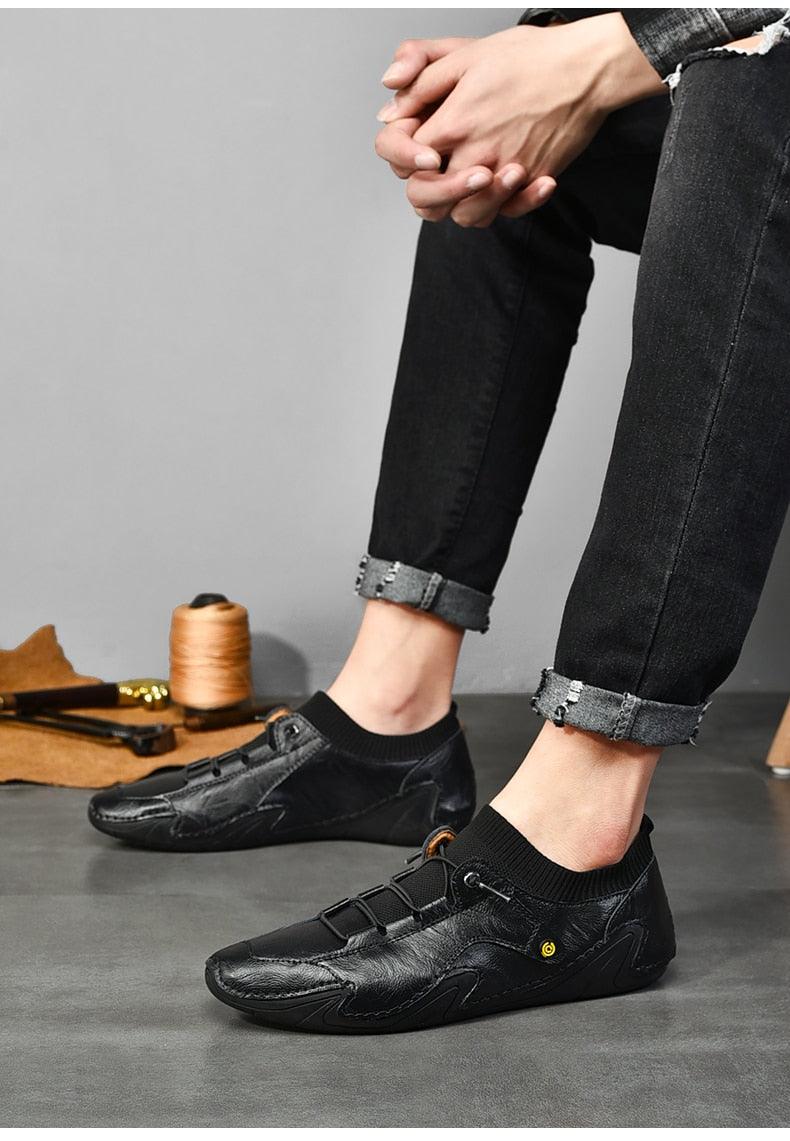 Great Casual Men Loafers Octopus Shoes - Breathable Moccasins Flats Drive Shoes -Leather Men Luxury Sneakers Black White Brown (MSC3)(MSC7)(MSA1)(MCM)(MSA2)(1U12) - Deals DejaVu