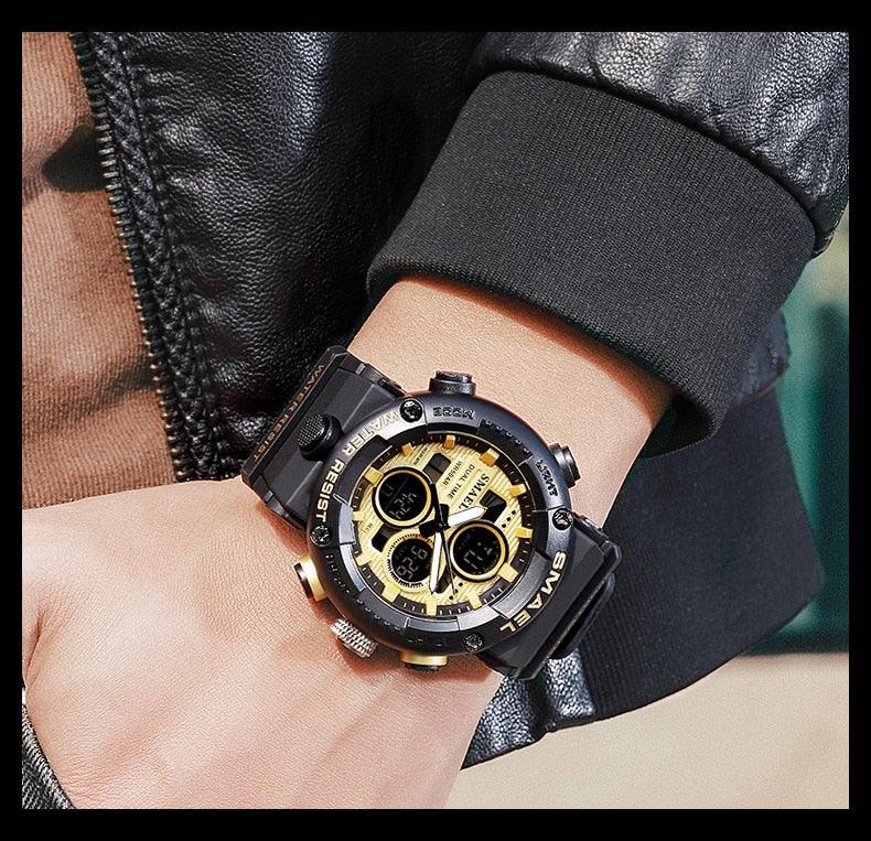 Sport Watch Men Waterproof LED Digital Watches - Stopwatch 8038 - Men Watches Quartz (MA9)(RW)(1U84)