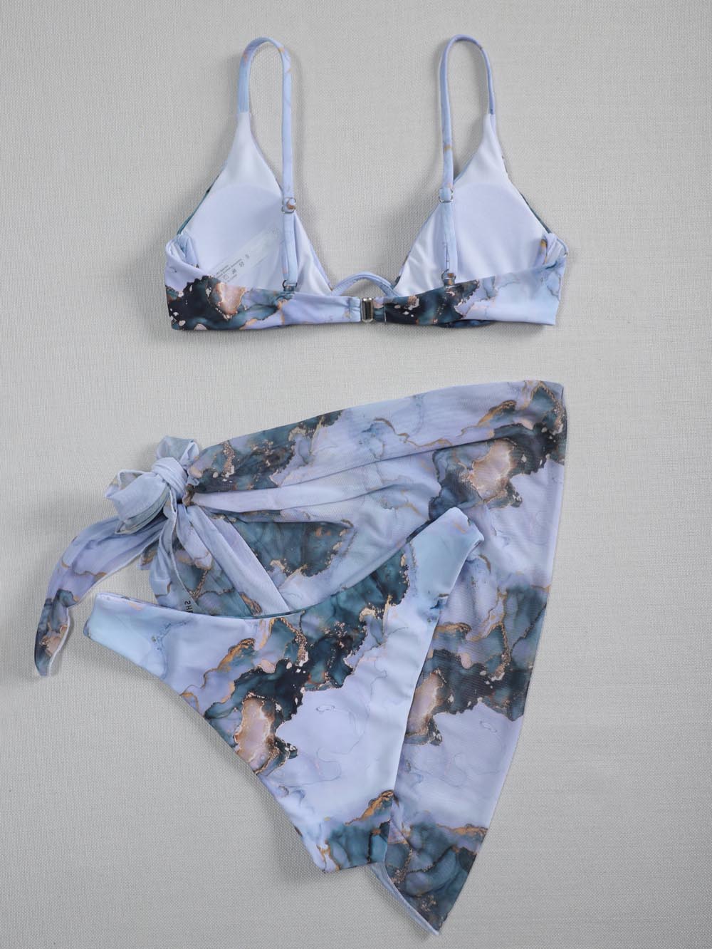 New Print Sport Bandeau Push up Bikinis - Sexy Marble Women Swimsuit High Waist Swimwear Women bathing suit Beach wear (TB8D)(1U26)(F26) - Deals DejaVu