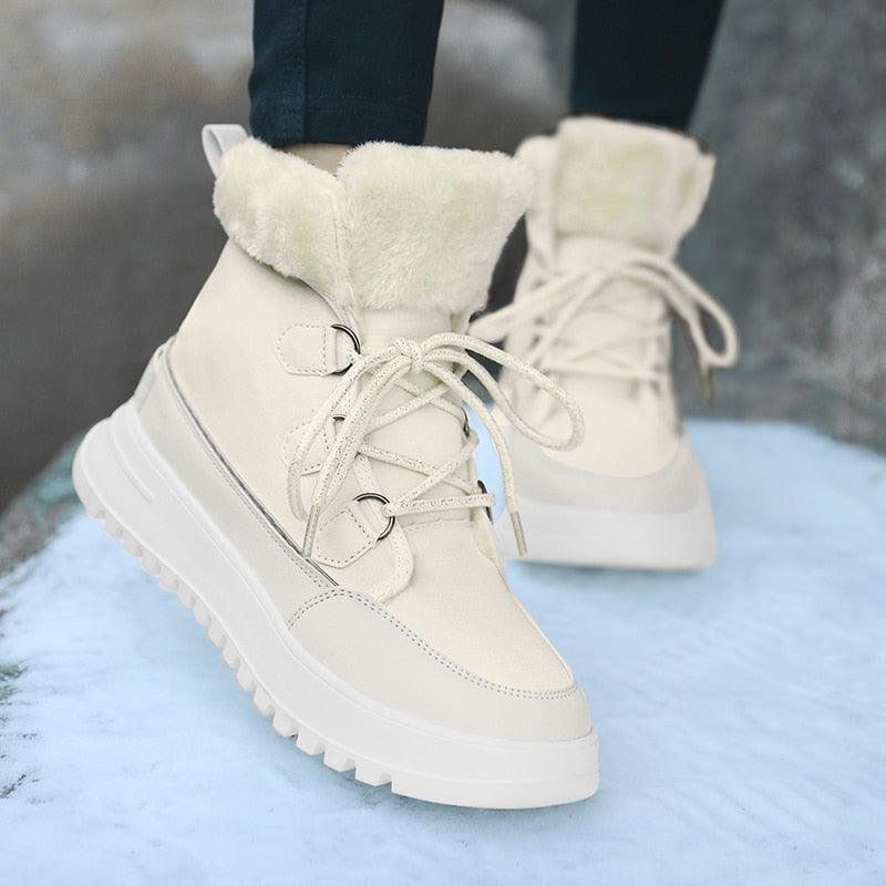 Snow Boots Outdoor Non-slip Sneakers - Plush Warm Woman Waterproof Winter Boots - Women Platform Ankle Boots (BB2)(CD)(WO4)(BB5)(F38)(3U38) - Deals DejaVu