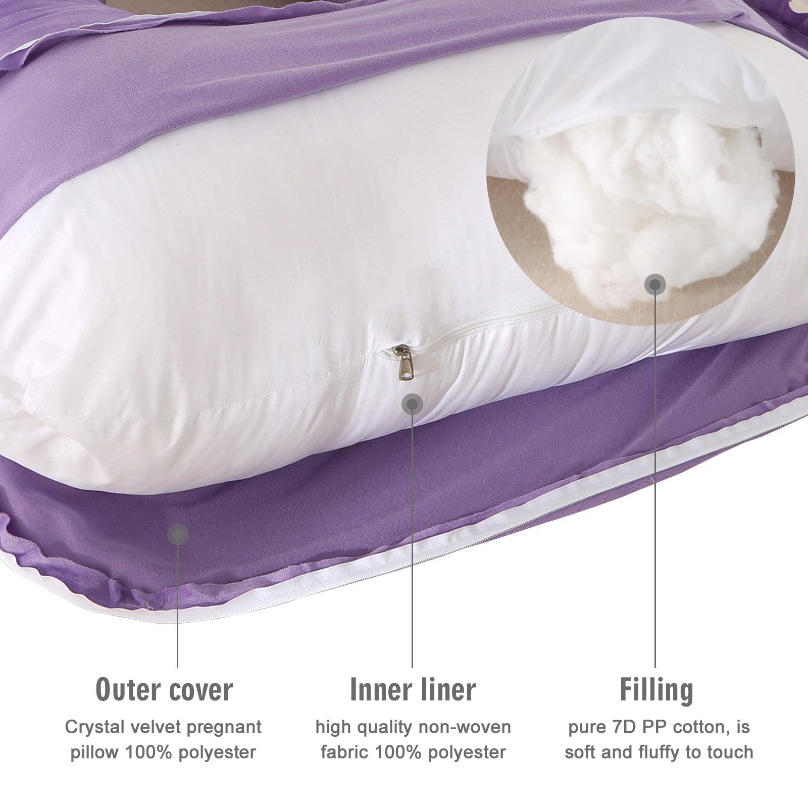 Superior Quality Pregnancy Pillow - Large Size Sleeping - Support Pillow For Pregnant Women - Nice J Shape Maternity Pillows (8Z2)(9Z2)(1Z3)(1U7) - Deals DejaVu