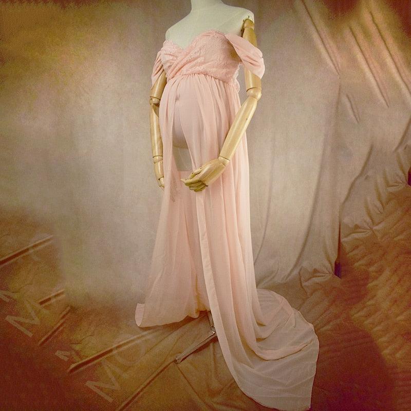 Great White Maternity Dresses For Photography Gown - Baby Shower Dresses -Prenatal Photo Clothes Chiffon Floor(1U5)(Z6)(Z8)(1Z1)(2Z1)(3Z1)(4Z1)(7Z1)