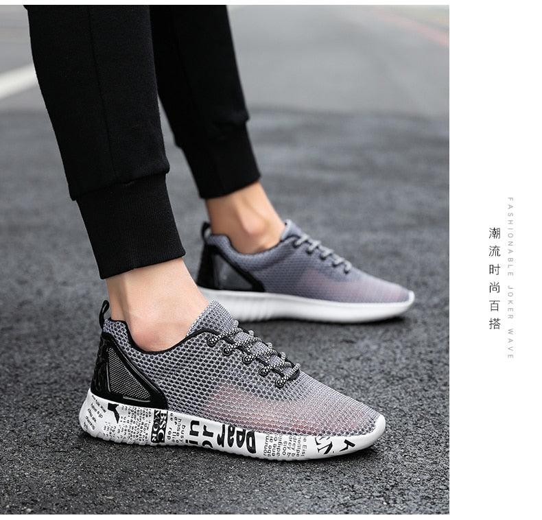 New Great Fashion Graffiti Men Shoes - Mesh Openwork Breathable Lightweight Non-slip Shoes - Men Sneakers Black Casual Loafers (MSC3)(MSC7)(MSA1)(MCM)(MSA2)(1U12) - Deals DejaVu