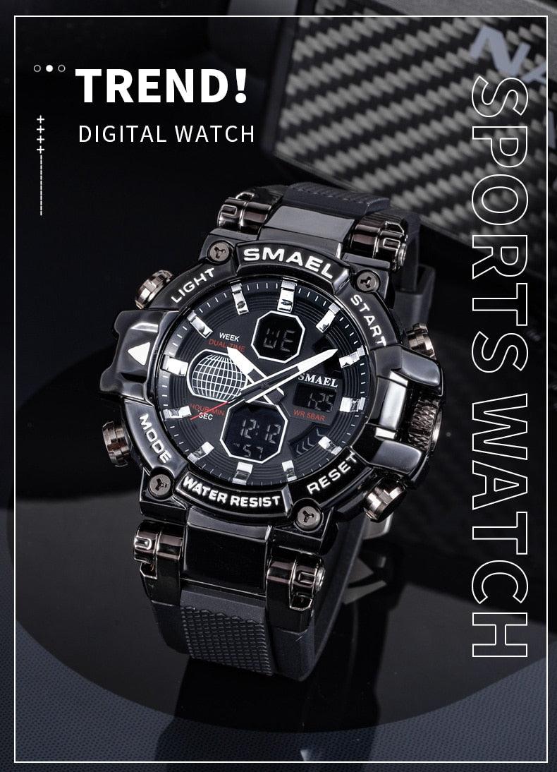Sport Watches - Men Watch Military Army 50M Waterproof Auto Date Alarm Clock 8027 Quartz (MA9)(RW)(1U84)