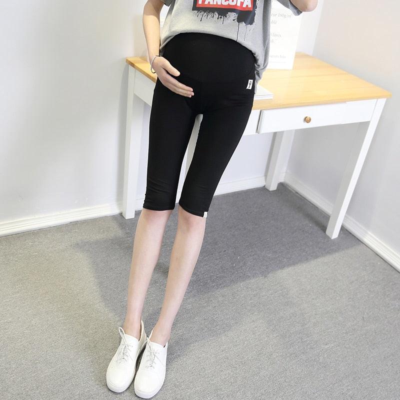 Trending Summer Thin Modal Maternity Short - Legging Elastic Waist Belly Capris Pants - Clothes for Pregnant Women (2Z7)(7Z2)(1U4)