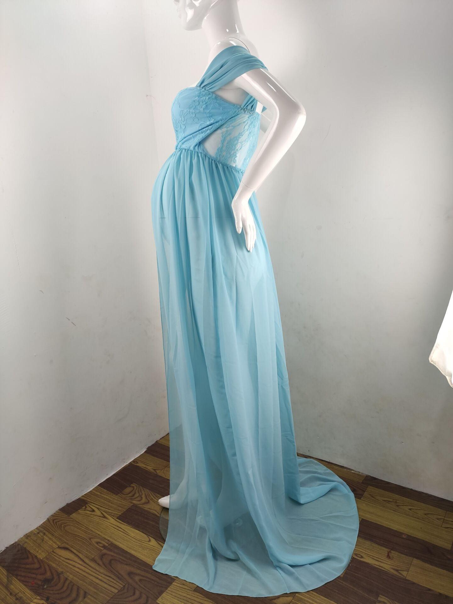 Great White Maternity Dresses For Photography Gown - Baby Shower Dresses -Prenatal Photo Clothes Chiffon Floor(1U5)(Z6)(Z8)(1Z1)(2Z1)(3Z1)(4Z1)(7Z1)