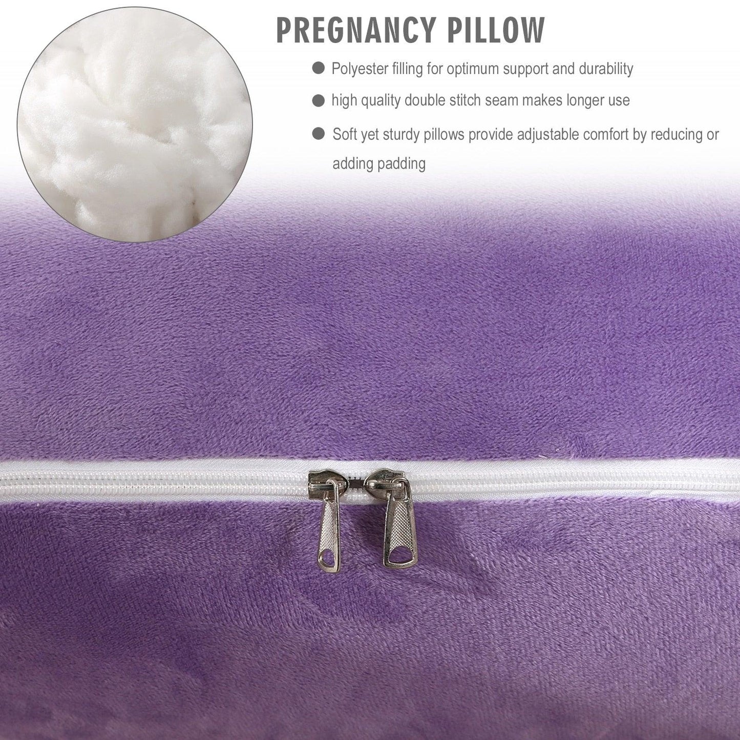 Superior Quality Pregnancy Pillow - Large Size Sleeping - Support Pillow For Pregnant Women - Nice J Shape Maternity Pillows (8Z2)(9Z2)(1Z3)(1U7) - Deals DejaVu
