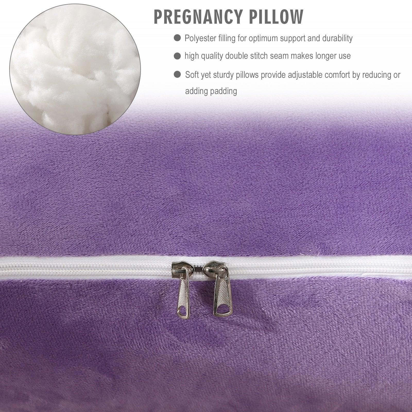 Superior Quality Pregnancy Pillow - Large Size Sleeping - Support Pillow For Pregnant Women - Nice J Shape Maternity Pillows (8Z2)(9Z2)(1Z3)(1U7) - Deals DejaVu
