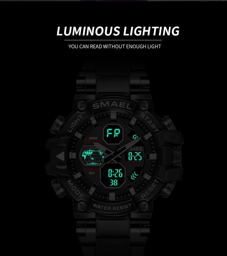 Sport Watches - Men Watch Military Army 50M Waterproof Auto Date Alarm Clock 8027 Quartz (MA9)(RW)(1U84)