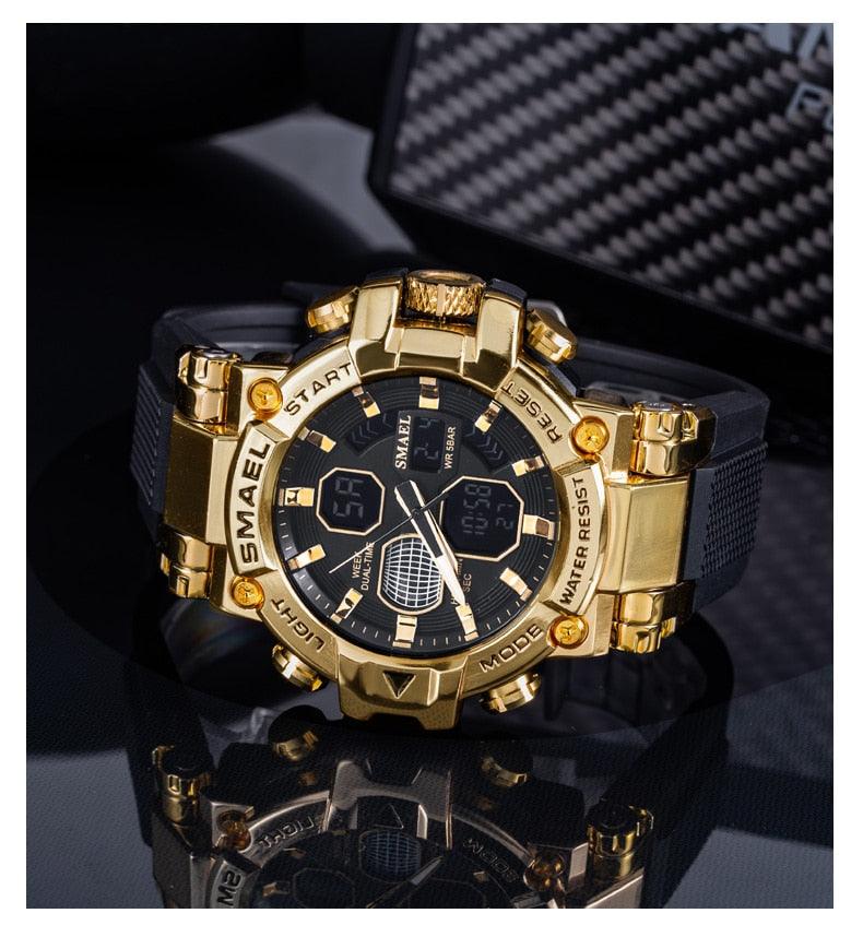 Sport Watches - Men Watch Military Army 50M Waterproof Auto Date Alarm Clock 8027 Quartz (MA9)(RW)(1U84)