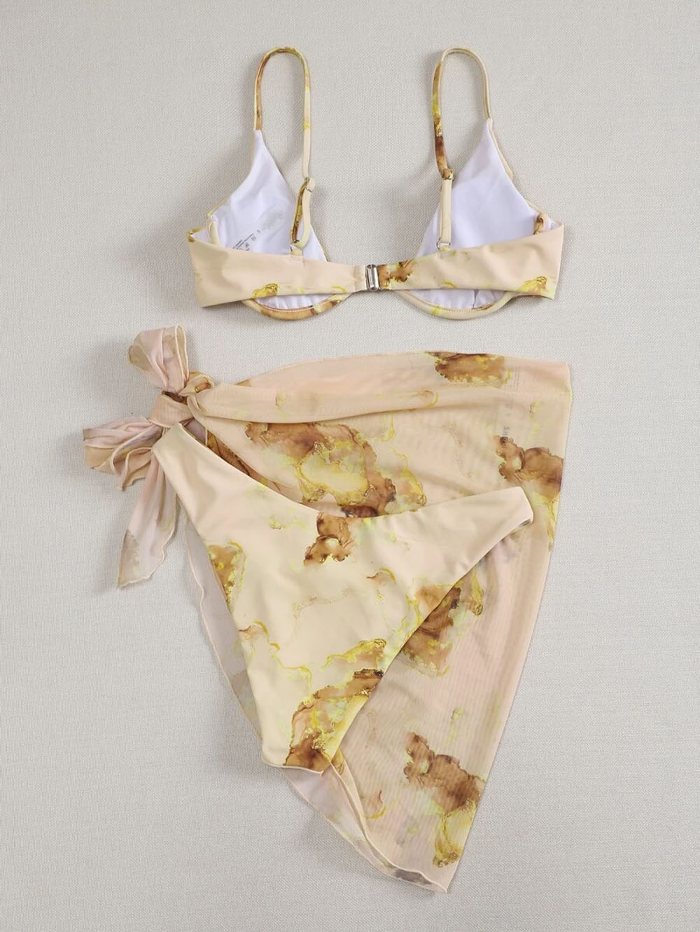 New Print Sport Bandeau Push up Bikinis - Sexy Marble Women Swimsuit High Waist Swimwear Women bathing suit Beach wear (TB8D)(1U26)(F26) - Deals DejaVu