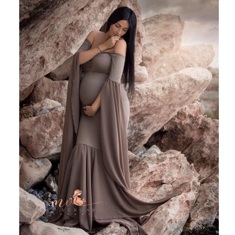 Gorgeous Sexy Maternity Photography Props Long Dress For Pregnant Women - Fancy Dress (1U5)(Z6)(Z8)(1Z1)(2Z1)(3Z1)(4Z1)(7Z1)