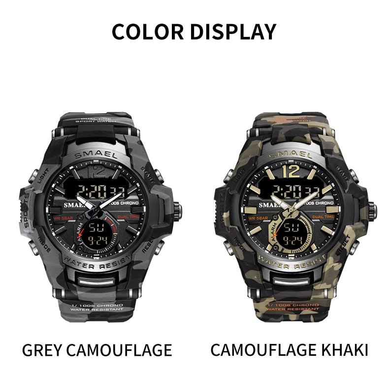 Men Watches - Sport Watch Waterproof 50M Wristwatch Relogio Masculino Militar 1805 Men's Clock (MA9)(RW)(1U84)