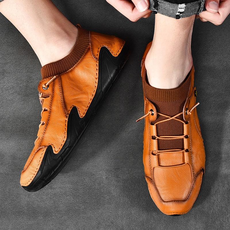 Great Casual Men Loafers Octopus Shoes - Breathable Moccasins Flats Drive Shoes -Leather Men Luxury Sneakers Black White Brown (MSC3)(MSC7)(MSA1)(MCM)(MSA2)(1U12) - Deals DejaVu