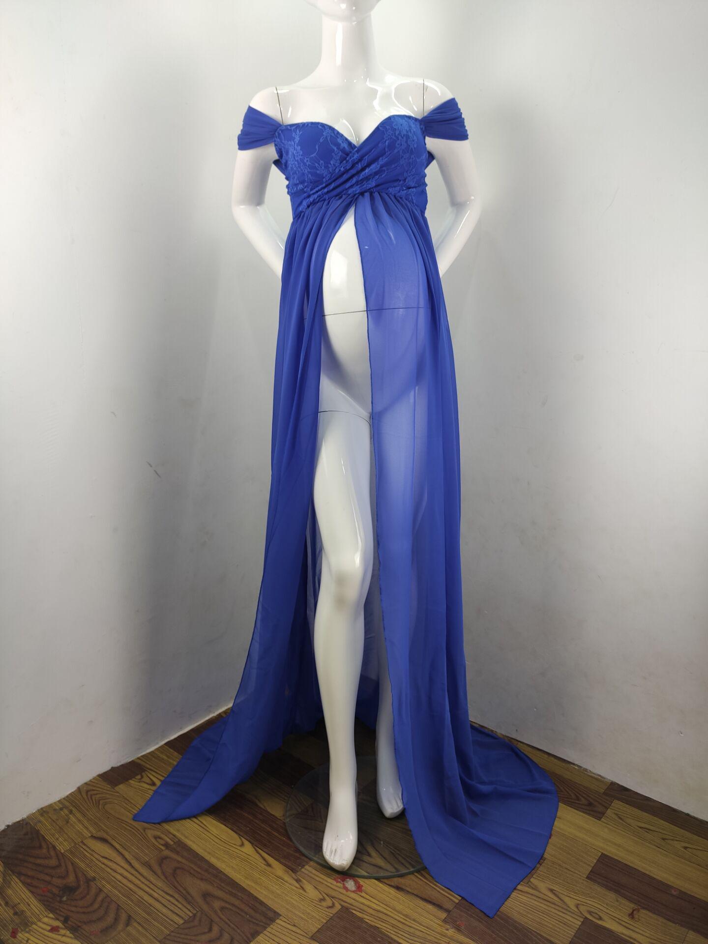 Great White Maternity Dresses For Photography Gown - Baby Shower Dresses -Prenatal Photo Clothes Chiffon Floor(1U5)(Z6)(Z8)(1Z1)(2Z1)(3Z1)(4Z1)(7Z1)