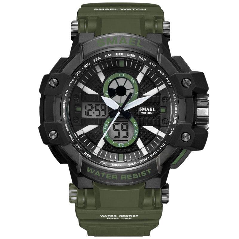 Sport Watches For Men Military Clock - Watch 50M Waterproof Luminous White Wristwatch Band (MA9)(RW)(1U84)