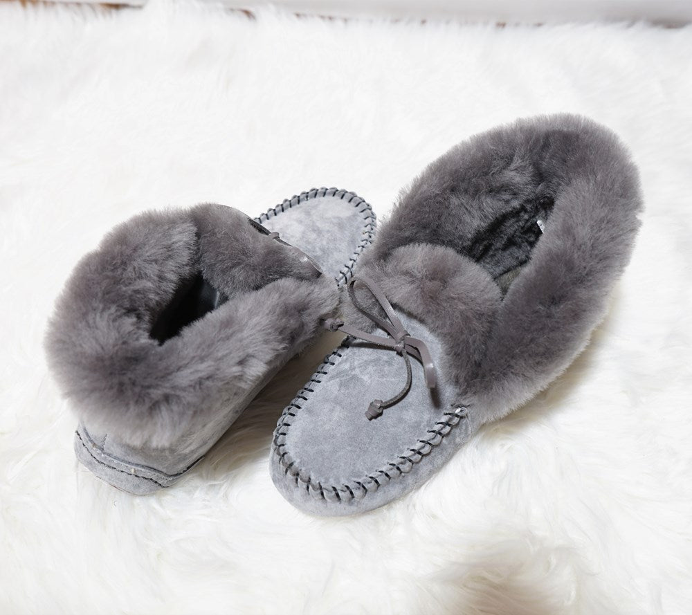 Amazing 100% Genuine Leather waterproof women flat shoes - comfortable winter warm natural fur snow shoes fashion non-slip (FS)(CD)(1U40)(1U38)(1U107)