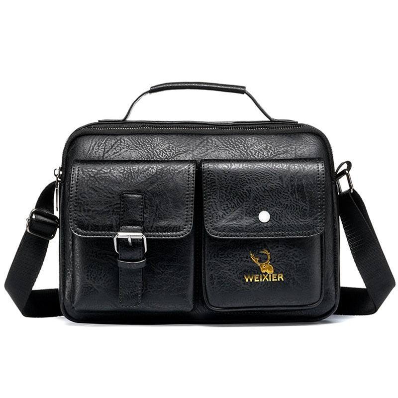Great Men's Briefcase - Casual bag Men Small Messenger Bag - Vintage Shoulder Bags Male Flap Bags Capacity Men Handbag for male (3MA1)(LT4)(1U78) - Deals DejaVu