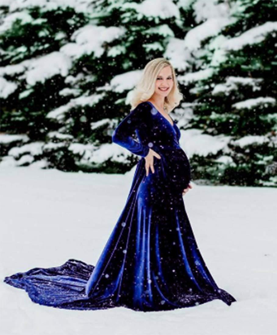 Great Winter Pregnancy Dress - Long Tail Maternity Dresses for Photo Shoot - Long Dress Gown Color Photography(1U5)(Z6)(Z8)(1Z1)(2Z1)(3Z1)(4Z1)(7Z1)