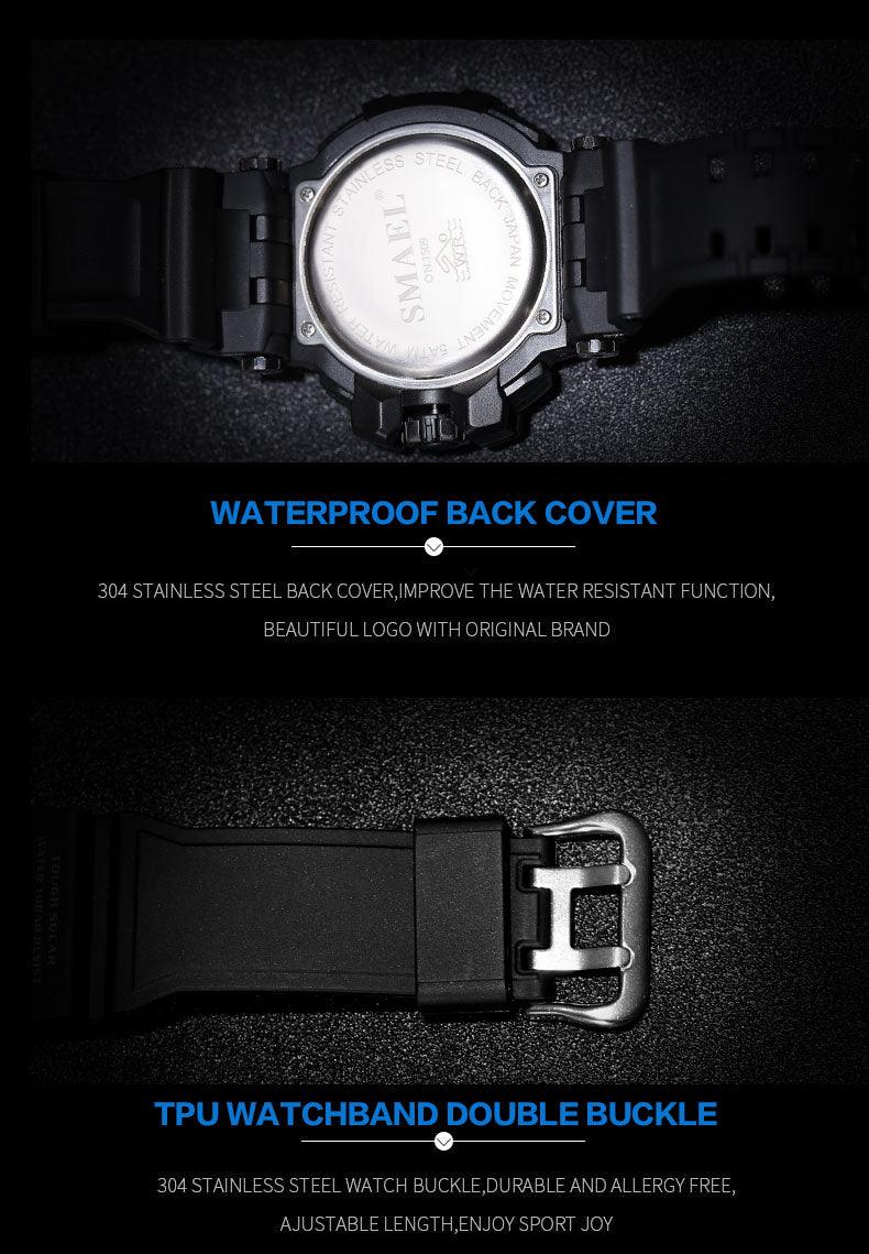 Sport Watches For Men Military Clock - Watch 50M Waterproof Luminous White Wristwatch Band (MA9)(RW)(1U84)