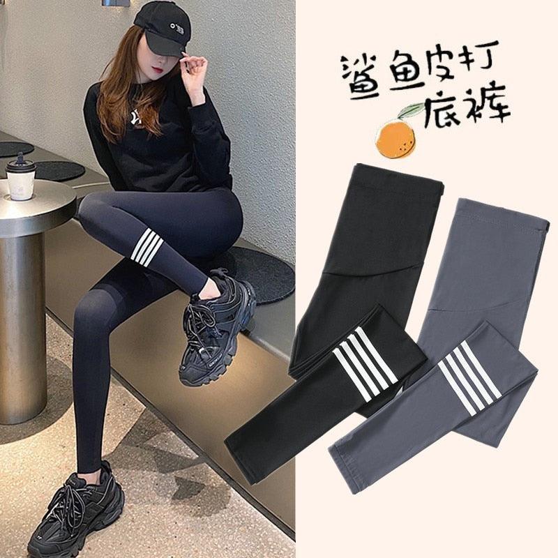 Epic Autumn Fashion Maternity Skinny Legging - Sports Casual Fit Yoga Belly Pants Clothes for Pregnant Women Chic Pregnancy (2Z7)(7Z2)(1U4)