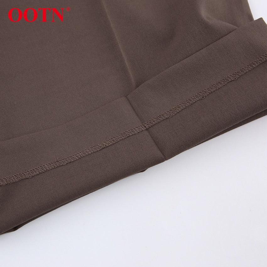 Great Office Work Lady Brown Trouser High Waist Elegant Korean Autumn Buttons Straight Pants For Women Pocket Female Pants new (BP)(1U25) - Deals DejaVu