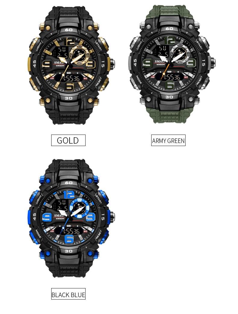 Quartz Watch For Men - Waterproof Stopwatch LED - Male Clock - Sport Watches Men relogio masculino Digital (MA9)(RW)(1U84)