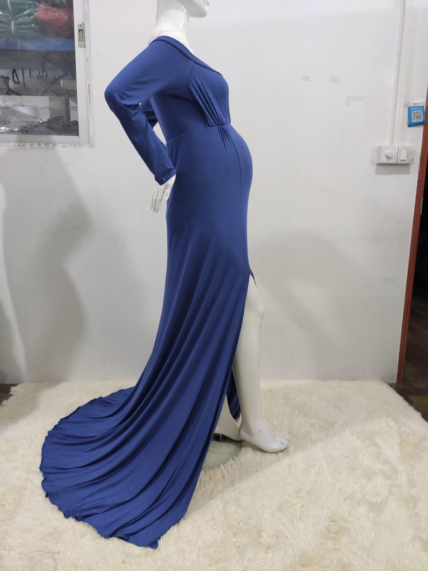 Maternity White Photo Dress - Pregnant Women Mermaid Sexy Gown Pregnancy Dress (1U5)(Z6)(Z8)(1Z1)(2Z1)(3Z1)(4Z1)(7Z1)