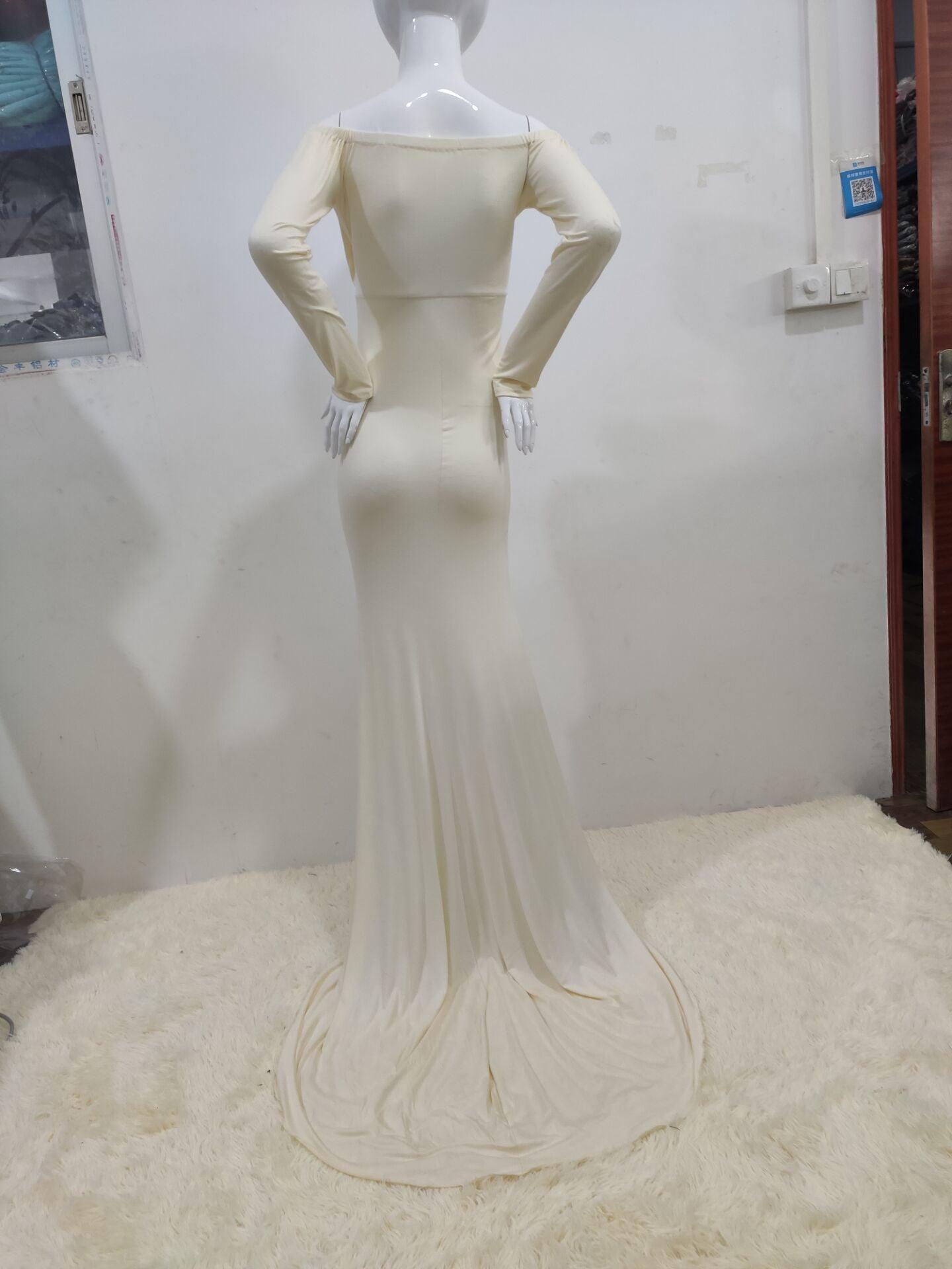 Pregnant Women Sexy Long Dresses - 100% Cotton Maternity V-Neck Maxi Gown Pregnancy Baby Shower Dress Photography Props Clothing (Z6)(1Z1)(2Z1)(3Z1)(7Z1) - Deals DejaVu