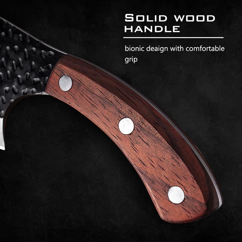 Forged Small Scimitar To Cut Meat Butcher - Boning Knife Hammered Household Outdoor Sliced Slaughter Small Kitchen Knife (AK5)(1U61)