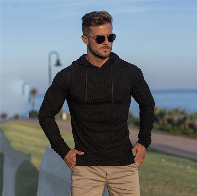 New Fashion Winter Hooded Sweater - Men Warm Turtleneck - Mens Sweaters - Slim Fit Pullover Men Classic Sweaters (TM5)(CC1)(1U100)(TM7)(1U101)(1U100)
