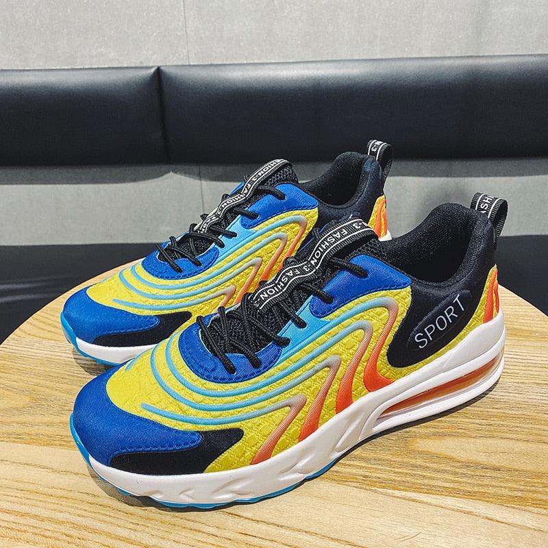 Cool New Men Chunky Sneakers Lace-up Flat Casual Shoes with Platform - Stylish Mixed Color Breathable Adult Male Tenis Footwear (MSC3)(MSC7)(MSA1)(MCM)(MSA2)(1U12) - Deals DejaVu